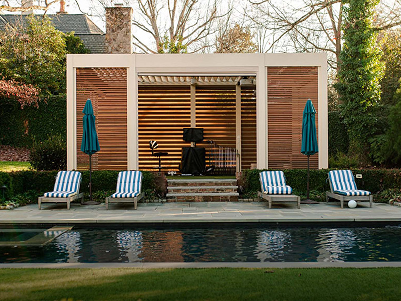 Louvered Pergola R-BLADE - Golf outdoor room - Charlotte, NC