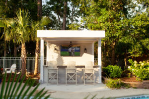 Covered outdoor bar with R-Shade insulated roof - Wilmington, NC